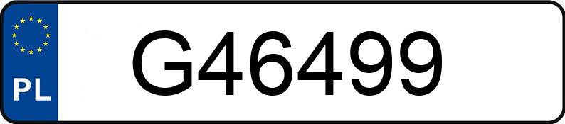 Numer rejestracyjny G46499 posiada SUBARU IMPREZA GD