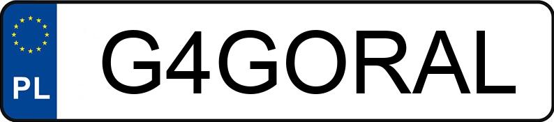 Numer rejestracyjny G4GORAL posiada PORSCHE PANAMERA GTS