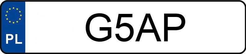 Numer rejestracyjny G5AP posiada JEEP Wrangler Unlimited 3.6 MR`11 E5 X Aut.