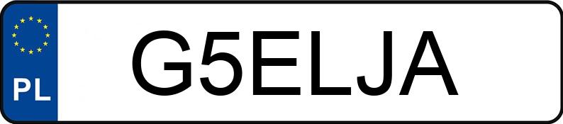 Numer rejestracyjny G5ELJA posiada LAMBORGHINI GALLARDO