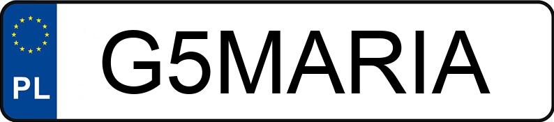 Numer rejestracyjny G5MARIA posiada TOYOTA TOYOTA YARIS Numer rejestracyjny G5MARIA posiada TOYOTA TOYOTA YARIS
