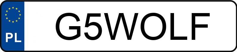 Numer rejestracyjny G5WOLF posiada MERCEDES-BENZ CLA 45 AMG MR`19 E6 118 S 4Matic+