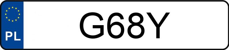 Numer rejestracyjny G68Y posiada JEEP Grand Cherokee SE Aut.