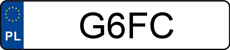 Numer rejestracyjny G6FC posiada CHEVROLET CORVETTE 6.2