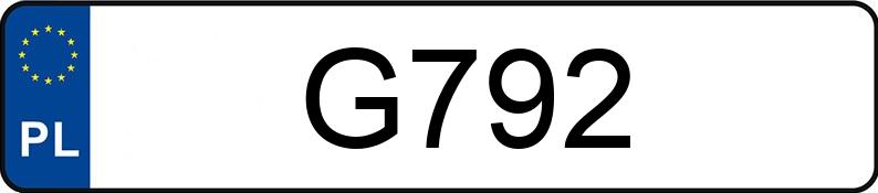 Numer rejestracyjny G792 posiada DODGE RAM Turbo