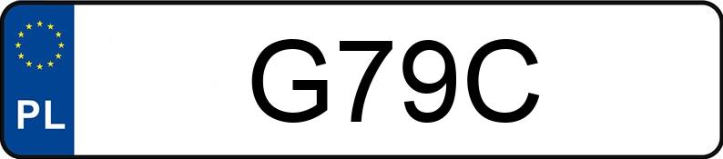 Numer rejestracyjny G79C posiada DODGE CHALLENGER