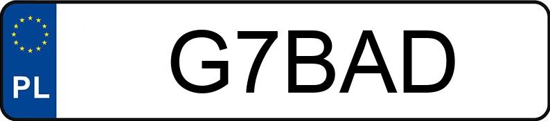 Numer rejestracyjny G7BAD posiada BMW 335i MR`12 E5 F30