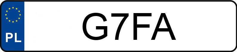 Numer rejestracyjny G7FA posiada CHEVROLET Volt MR`15 E5 Aut.