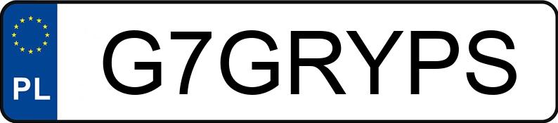 Numer rejestracyjny G7GRYPS posiada AUDI A6 AVANT QUATTRO