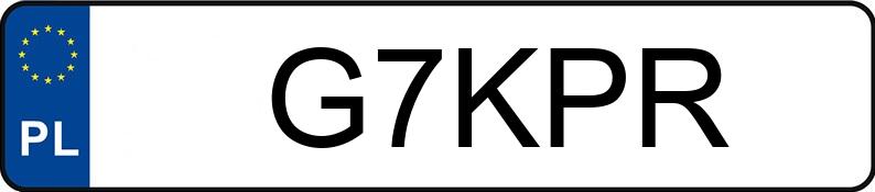 Numer rejestracyjny G7KPR posiada AUDI RS3 Quattro 2.5 TFSI MR`16 E6 8V S tronic