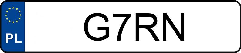 Numer rejestracyjny G7RN posiada DODGE Challenger MR`19 RT