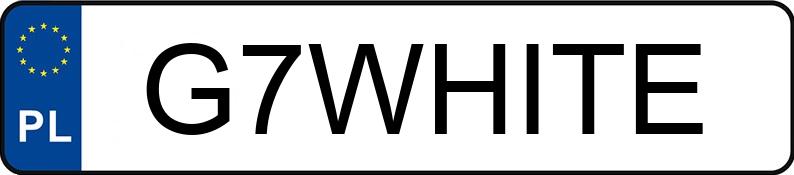 Numer rejestracyjny G7WHITE posiada BMW 325i Coupe MR`06 E4 E92