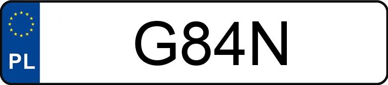Numer rejestracyjny G84N posiada VOLKSWAGEN GOLF Numer rejestracyjny G84N posiada VOLKSWAGEN GOLF