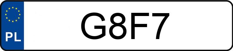 Numer rejestracyjny G8F7 posiada VOLKSWAGEN GOLF GTI Numer rejestracyjny G8F7 posiada VOLKSWAGEN GOLF GTI