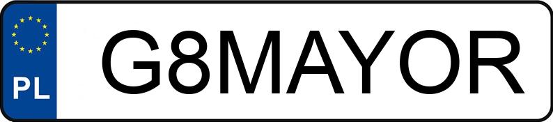 Numer rejestracyjny G8MAYOR posiada AUDI A8