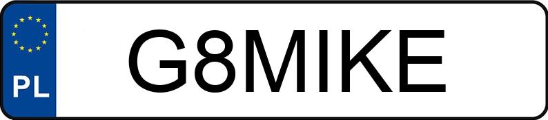 Numer rejestracyjny G8MIKE posiada AUDI A8