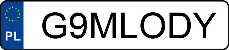 Numer rejestracyjny G9MLODY posiada BMW 320i MR`19 E6d G20 Advantage Steptronic