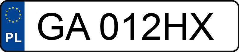 Numer rejestracyjny GA 012HX posiada RENAULT TRAFIC L - GA012HX