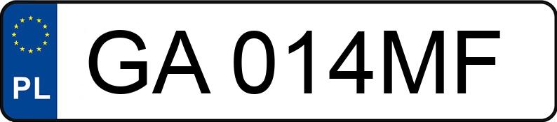 Numer rejestracyjny GA 014MF posiada CHRYSLER Grand Voyager 3.3 Kat. MR`04 E4 Limited Aut. - GA014MF