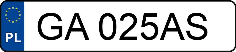 Numer rejestracyjny GA 025AS posiada FORD FIESTA 1.2 - GA025AS
