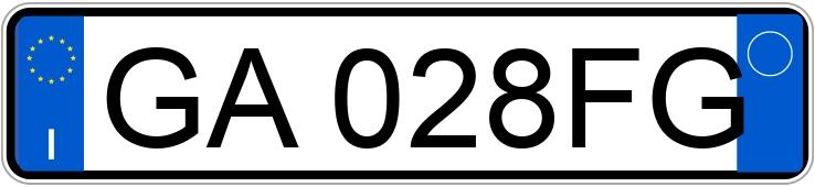Numer rejestracyjny GA028FG posiada  
