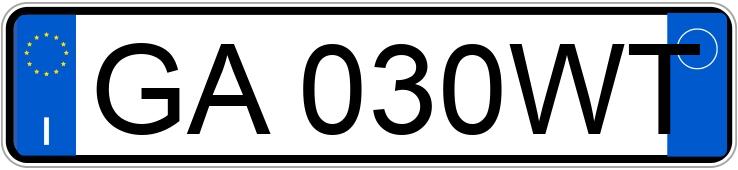 Numer rejestracyjny GA030WT posiada JAGUAR E-Pace