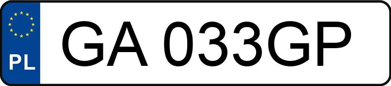 Numer rejestracyjny GA 033GP posiada OPEL Astra IV GTC 2.0 MR`11 E5 OPC S&S - GA033GP