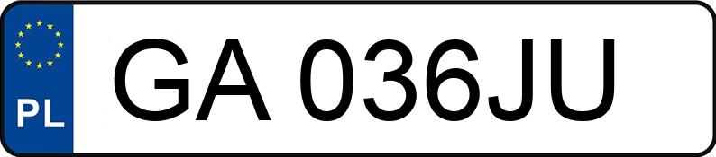 Numer rejestracyjny GA 036JU posiada MERCEDES-BENZ CLK 500 - GA036JU