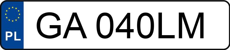 Numer rejestracyjny GA 040LM posiada TOYOTA TOYOTA YARIS - GA040LM