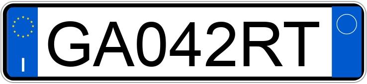 Numer rejestracyjny GA042RT posiada FIAT Panda 3a serie Numer rejestracyjny GA042RT posiada FIAT Panda 3a serie