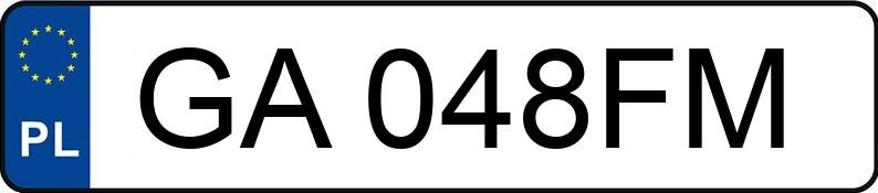 Numer rejestracyjny GA 048FM posiada SKODA OCTAVIA - GA048FM