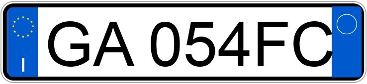 Numer rejestracyjny GA054FC posiada FIAT 500