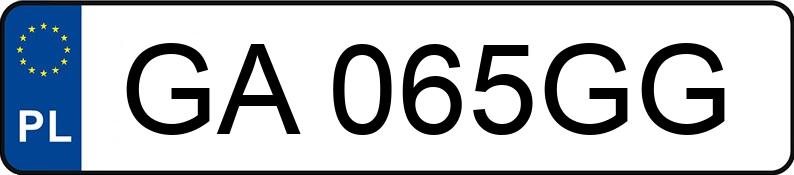 Numer rejestracyjny GA 065GG posiada MAZDA 6 - 2.0 MR`18 E6 SkyMotion - GA065GG
