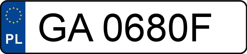 Numer rejestracyjny GA 0680F posiada HONDA Civic 1.4i MR`95 iS - GA0680F