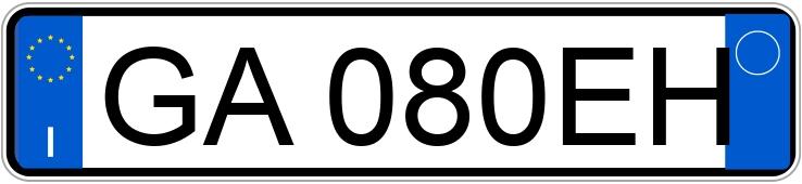 Numer rejestracyjny GA080EH posiada BMW Serie 3