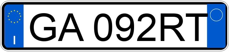 Numer rejestracyjny GA092RT posiada FIAT PANDA
