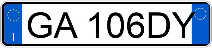 Numer rejestracyjny GA106DY posiada FIAT Panda 3a serie