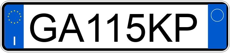 Numer rejestracyjny GA115KP posiada FIAT 500L