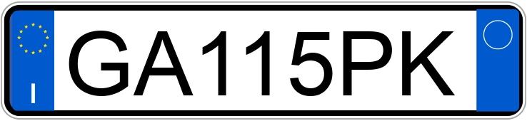 Numer rejestracyjny GA115PK posiada BMW Serie3