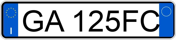 Numer rejestracyjny GA125FC posiada ALFA ROMEO Giulia