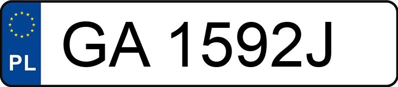 Numer rejestracyjny GA 1592J posiada BMW 320 - GA1592J