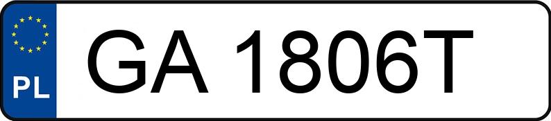 Numer rejestracyjny GA 1806T posiada SCANIA R - GA1806T