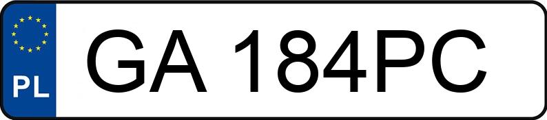 Numer rejestracyjny GA 184PC posiada NPS  L1835 - GA184PC