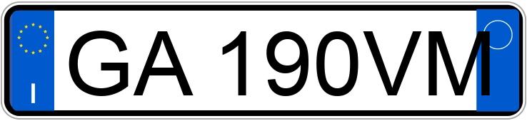 Numer rejestracyjny GA190VM posiada VOLKSWAGEN Touran 3a serie