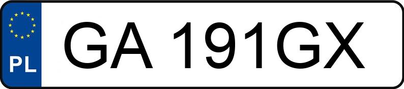 Numer rejestracyjny GA 191GX posiada BMW 323 - GA191GX
