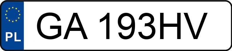 Numer rejestracyjny GA 193HV posiada CITROEN J - GA193HV