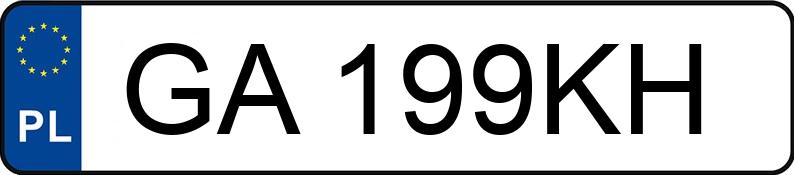 Numer rejestracyjny GA 199KH posiada BMW 318I - GA199KH