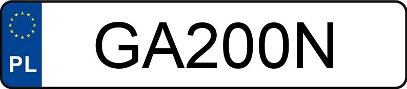 Numer rejestracyjny GA 200N posiada YAMAHA Sport.-turyst. od 600 ccm TDM 850 - GA200N