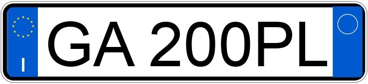 Numer rejestracyjny GA200PL posiada MERCEDES Classe A