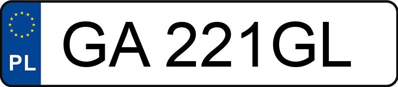 Numer rejestracyjny GA 221GL posiada SUZUKI Swift 1.4 VVT SHVS MR`17 E6 - GA221GL